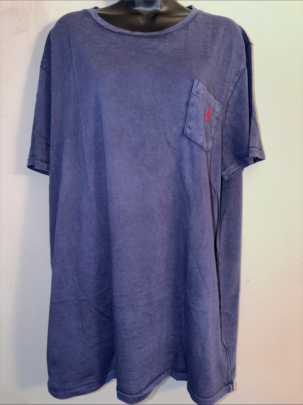 Polo by Ralph Lauren Navy Short-Sleeve Pocket Tee with Red Pony